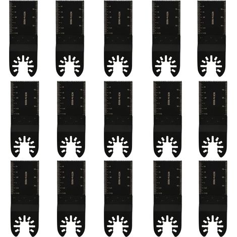 15 Pcs Lame Outil Multifonction, 34mm Lame Scie Oscillante, Lame de Scie Oscillante Multifonctions Universelle pour Outils Multifonction Oscillants Bois Plastique Accessoires (1/5)