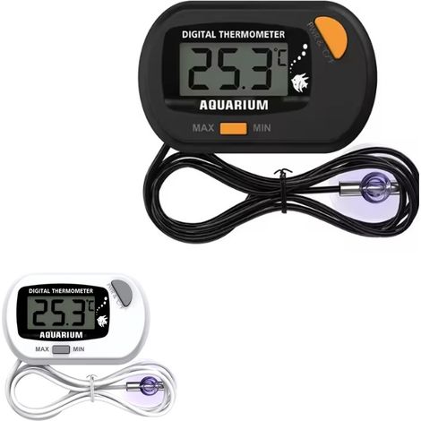 DIGITALES LCD-THERMOMETER FÜR TEMPERATURMESSUNG IN MEERWASSERAQUARIEN UND TERRARIEN MIT 1-METE