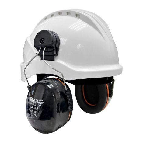 Conjunto casco y protector auditivo 5-P CLIMAX  Amarillo               5-RG (1/2)