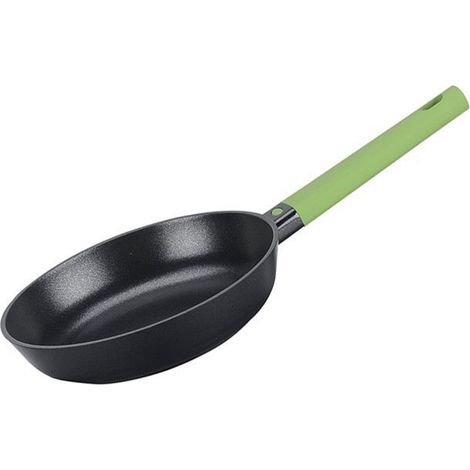 Trade Shop - Cacerola Negra Con Mango Verde 20 Cm De Metro Accesorio Para Cocinar Casa 189853m -