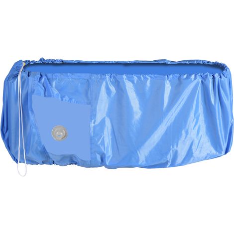 Housse de protection imperméable pour climatiseur, idéale pour le nettoyage et le dépoussiérage. Couleur bleue, taille M. (1/5)