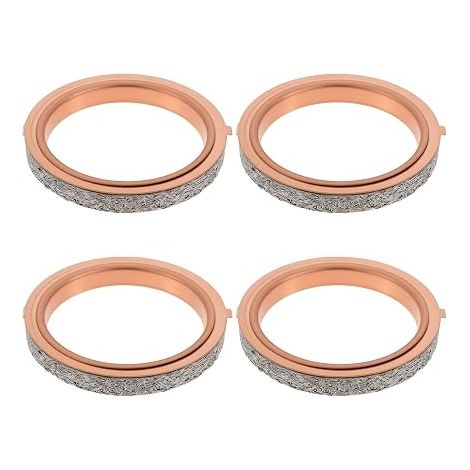 Motorcycle Copper Fiber Exhaust Gaskets 32 X 42 X 5mm Part Number 14181-18C00 Fits GSXR750 And GSXR1100