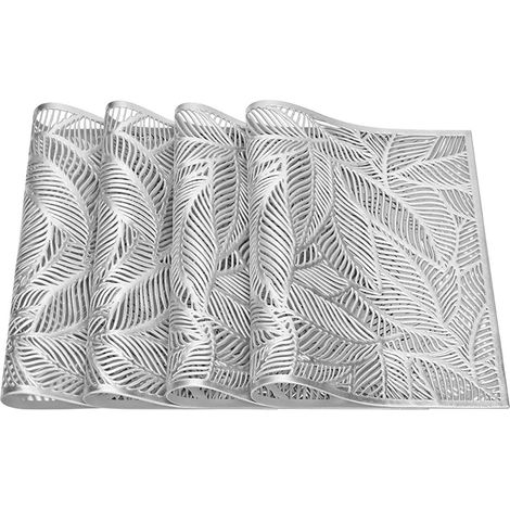 Set De Sous-Plats En Pvc - 45 X 30 Cm - Non Glissant - Lavable - Pour Table À Manger - Lot De 4 (1/5)