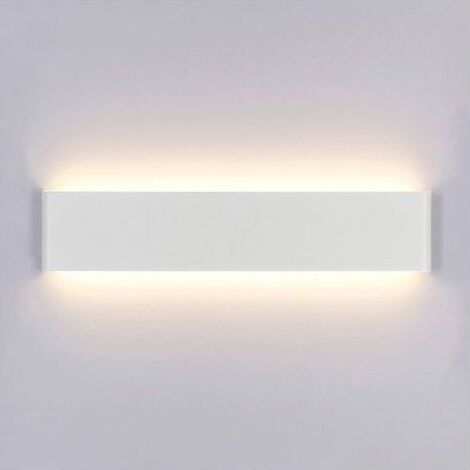 Applique Murale Interieur LED 14W 3000K Lampe Murale Blanc Chaud Acrylique Moderne AC 220V pour Chambre Salon Escalier Couloir 40cm [Classe énergétique A+] (1/2)