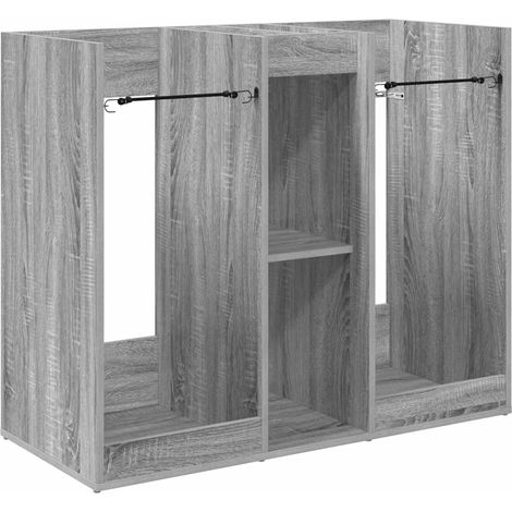 Armadio portaoggetti moderno da interno 102 x 45 x 85 cm ampio spazio di archiviazione elegante finitura in legno grigio sonoma 020055061