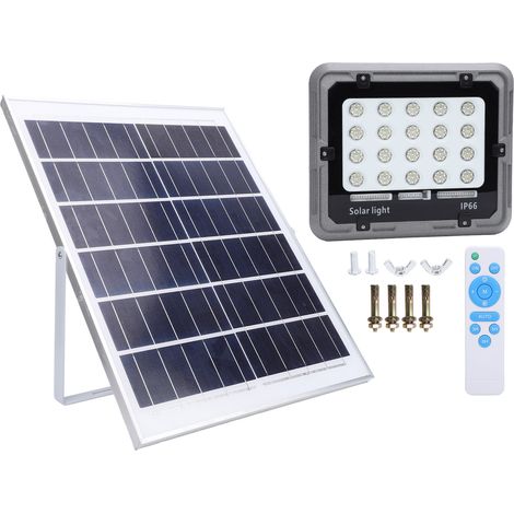 Kit de lumière solaire LED 200W 240 perles IP66 étanche 8000mAh projecteur pour portes d'entrée, cours arrière, porches, garages 6V (1/5)