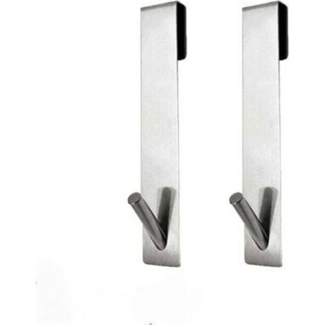 2 Pièces Crochet Paroi de Douche Verre,Crochet de Douche en Acier Inoxydable,Porte Serviette Salle de Bain Sans Percage,Crochets de Porte de Douche,Pour Suspendre Set de Douche,Serviette(Argen (1/3)