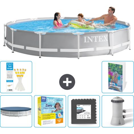 Prism Frame Pool Rund - 366x76 cm - 7-teilig S85
