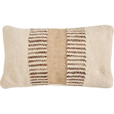 Cuscino striscia avorio 50x30cm - Atmosphera créateur d'intérieur (1/3)