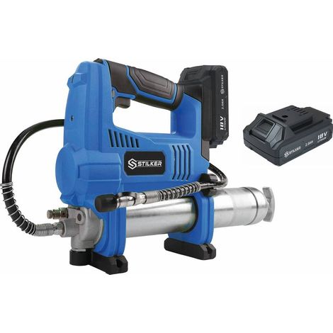 Pompe à graisse 18V 690 bar max - 2 batteries Li-ion 2Ah - 1 chargeur 1,7A - en mallette