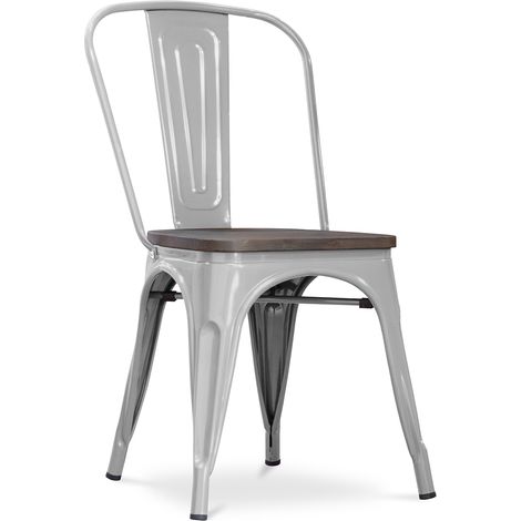 Esszimmerstuhl - Industriedesign - Stahl und Holz - Neuauflage - Stylix Steel