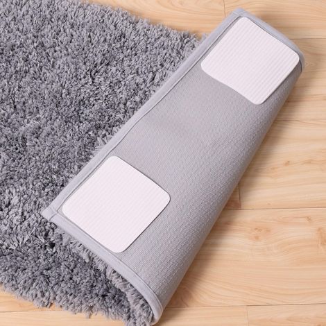 Tapis antidérapant à ventouses, tapis auto-adhésif et découpable pour parquets et carrelages, lot de 4, 10 x 10 cm.
