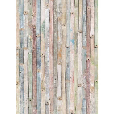 papier peint panoramique Vintage Wood multicolore - Komar (1/2)