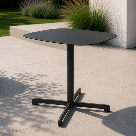 Mesa auxiliar de exterior Foggia acero 43x40x40cm Gris antracita (1/5)