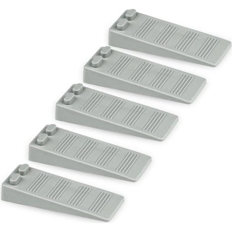 Cale Porte En Caoutchouc Hauteur Réglable Antidérapante Pour Tapis Parquet Béton Lot De 5 Pièces Gris (1/5)