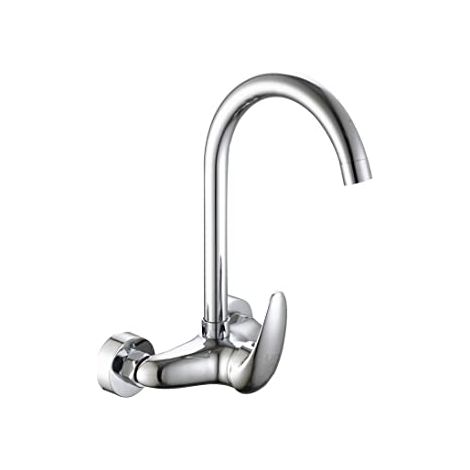 DP Griferia GC-0015 Rubinetto da Muro Alto, Argento (1/2)