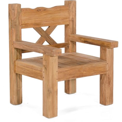 Sonnenpartner Jumbo Sessel Gartensessel Gartenstuhl Holzstuhl Teakholz Wetterfest