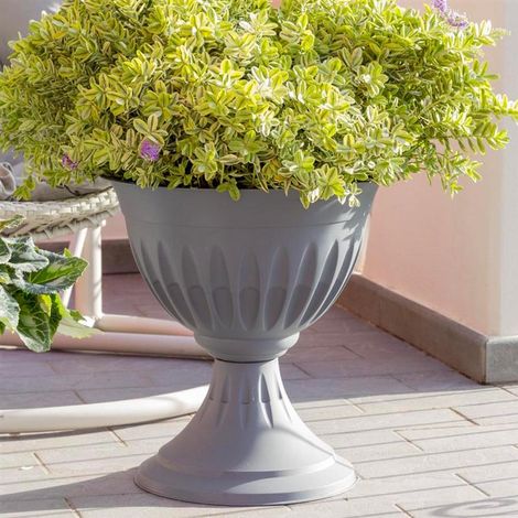 VASO PVC A CALICE Ø cm 43 x h.46 lt.20 - grigio  - BAMA