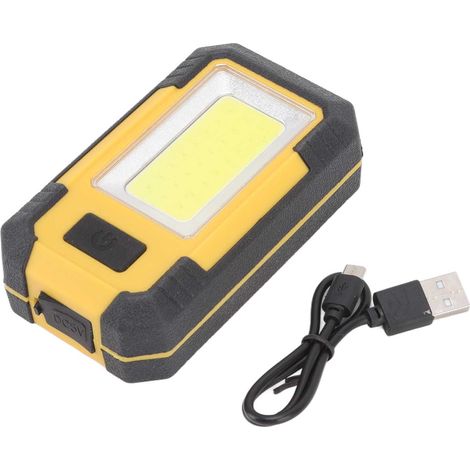 Lampe de travail rechargeable ABS LED COB à absorption magnétique, trois modes d'éclairage, lanterne de camping multifonctionnelle pour l'entretien extérieur sous tente. (1/5)