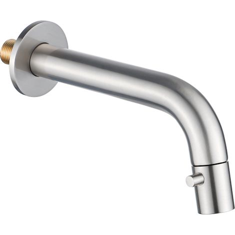 Fortifura Calvi Robinet de lave-main - encastré - bec 18 cm - ajustable - inox brossé - PVD (1/4)