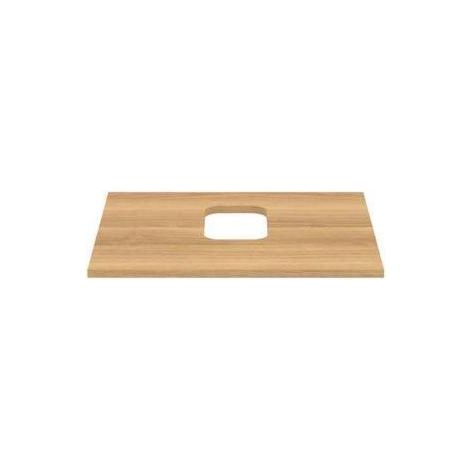 IS WT-Platte i.life B mittigerAusschnitt f.1 Schale 602x507x18mm Eiche Natur (1/2)