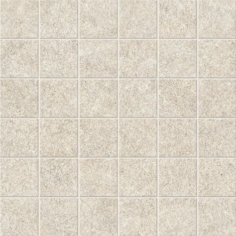 Mosaïque effet Pierre Quartzite Blanc 4,8x4,8 Quadra 30x30x0,9 cm Mat Venturo - Sol et mur intérieur (vendu par carton de 0,9 m²) - RO'MA CARRELAGE