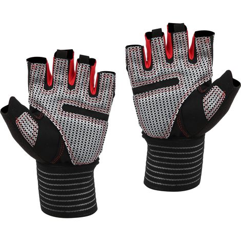 Gants d'entraînement sans doigts avec renfort poignet pour musculation et fitness