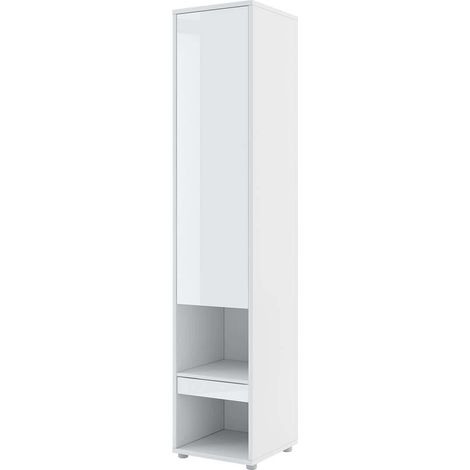 Armario auxiliar de pie BC-07 para cama abatible vertical en armario BED CONCEPT, blanco brillo (1/4)