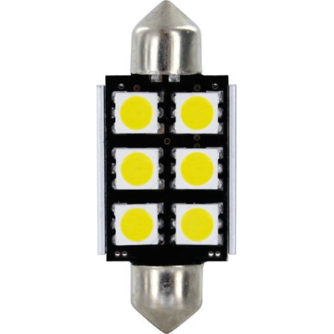 24V Led Series - 6 SMD x 3 chips - 15x39 mm - SV8,5-8 - 2 pz  - Scatola - Bianco - Doppia polarità (1/4)