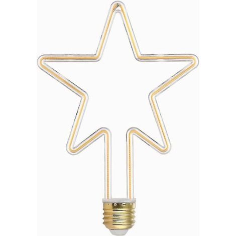 Ampoules LED décoratives créatives 4W E27 en forme d'étoile, blanc chaud 2700K, 220V AC, angle de diffusion de la lumière à 360°-AquaForge (1/5)