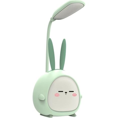 Tragbare LED-Schreibtischlampe, faltbar, niedliche Cartoon-Schreibtischlampe, USB-wiederaufladbar, LED-Leselampe, Augenschutz, farbiges Nachtlicht, 1 Stück (zufällige Farbe)