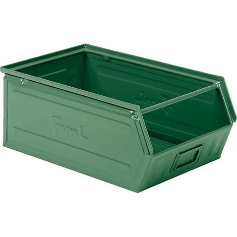 STAHLBEHÄLTERmm B=300 T=500 H=200 Gr. 4 Grün Ral6011