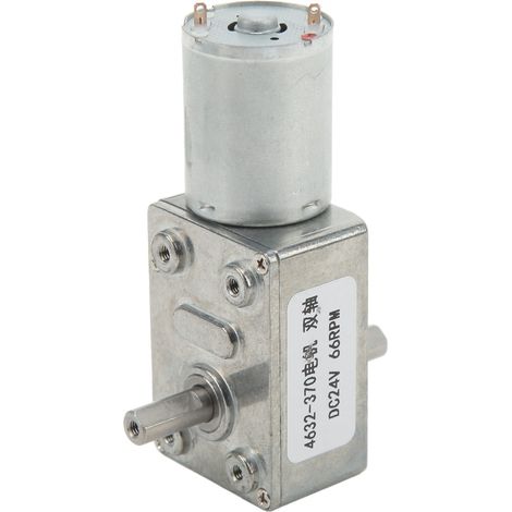 DC24V Doppelwellen-Schneckengetriebemotor 4632‑370 Hochpräziser Drehzahlreduzierungsmotor für Türöffner 66 U/min (1/5)