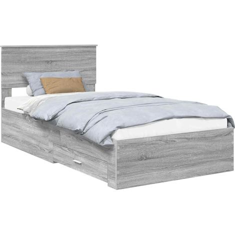 Maison Exclusive - Estructura de cama con cabecera Gris Sonoma 10