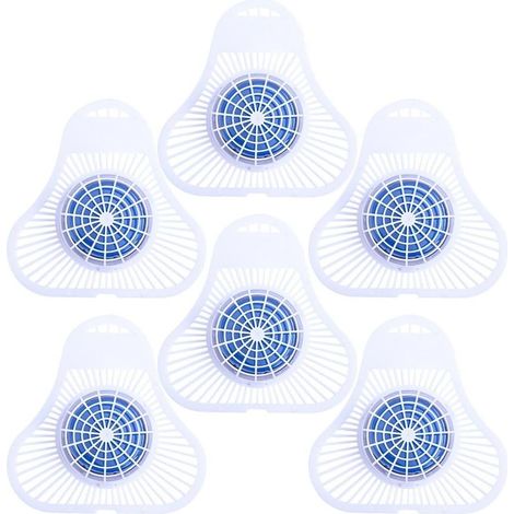 Juego de 6 alfombrillas perfumadas, antisalpicaduras, desodorantes y antiobstrucción para urinarios, inodoros y baños. (1/5)