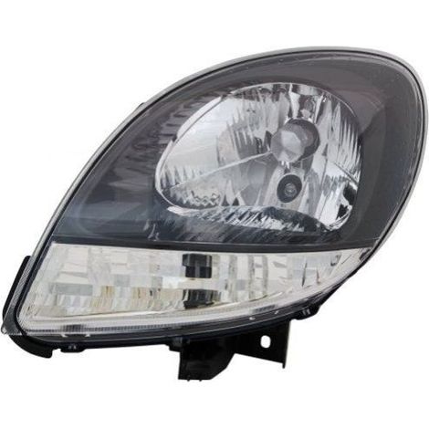 Phare avant gauche H4 noir Renault Kangoo 1 phase 2 2003-2008