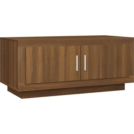 Maison Exclusive - Couchtisch Braun Eichen-Optik 102x50x45 cm Hol (1/5)