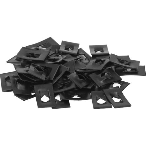 50 Stück Kohlenstoffstahl-Plattenfedermutter M4 Reed Unilateral Clip Auto Performance Parts (1/5)