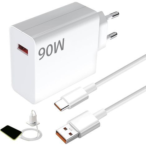 90W Fast Charger for Xiaomi, 90W Fast Charging Charger with 6A 1m USB C Cable Compatible with Xiaomi Poco X7 F6 F7 Pro 15 14 13 Ultra Poco Note 14 13 Pro 5g 14t 13t Poco Pad M6 (1/5)