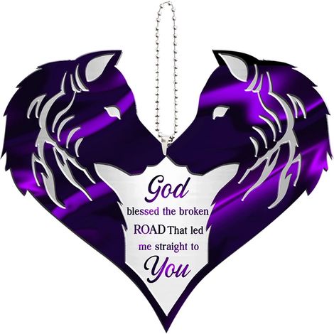 Pendentif Acrylique - Décoration Suspendue Pour Jour De La Saint-Valentin - Pour Intérieur Extérieur Chambre Salon Voiture - 10 x 8 cm - Lot de 1 (1/5)