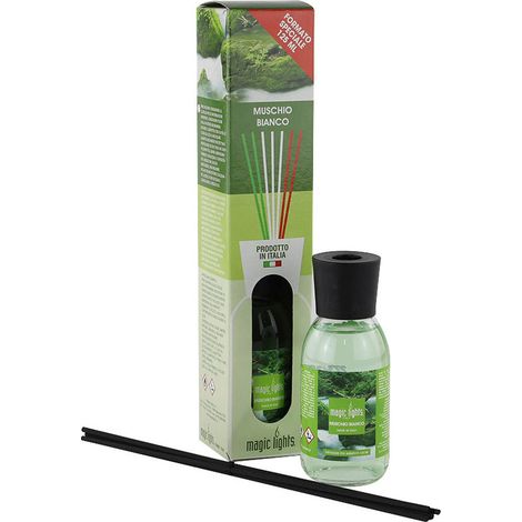 Diffuseur Mikado Musc Blanc 125ml Parfum D'ambiance Longue Durée, Senteur Musc Blanc. - Magic Lights (1/3)