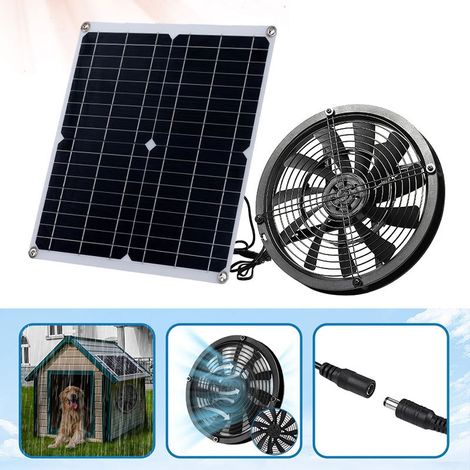 Wetterfester Solarventilator, 30 W, mit Gleichstromlüfter für kleine Hühnerställe, Gewächshäuser, Gartenschuppen, Tierhäuser, Fensterabluft