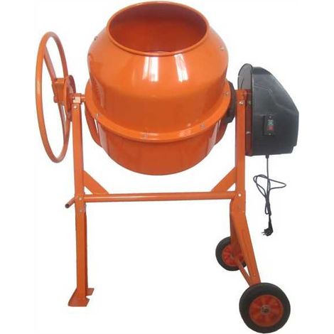 Bétonnière latérale 180 litres – Moteur électrique monophasé 1,0 HP – Corps en acier et couronne en fonte – Indice de protection IP 44 – Excel
