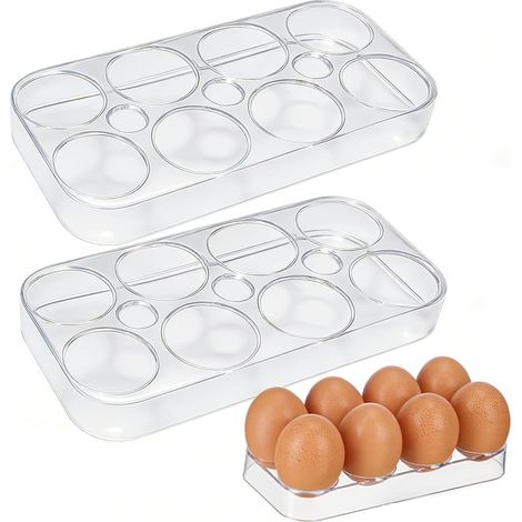 2er-Set Eierhalter für Kühlschrank, Organizer für Eier (1/5)