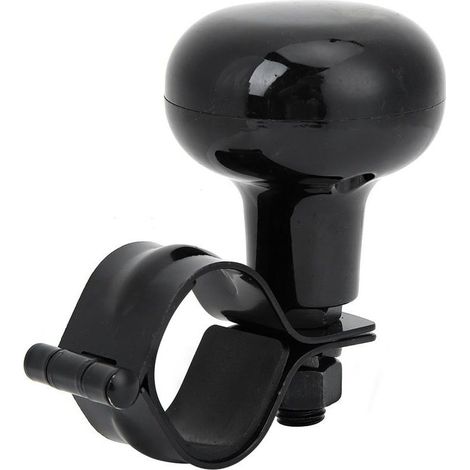 Bouton auxiliaire de booster de boule de volant pour voiture universelle noir (1/4)