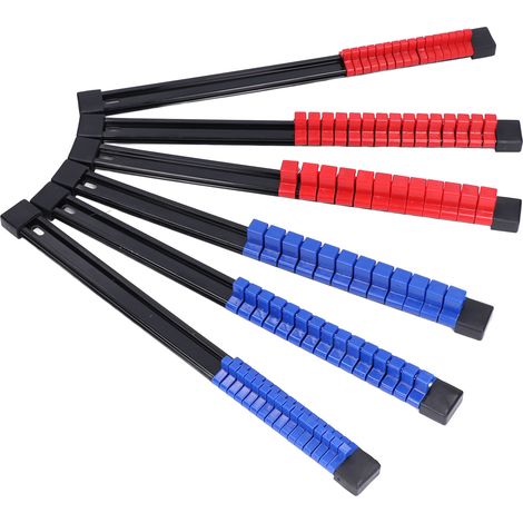 Set mit 6 Kunststoff-Bithaltern für 1/2", 3/8", 1/4"-Steckschlüssel, Multifunktions-Ratschenhalter (1/5)