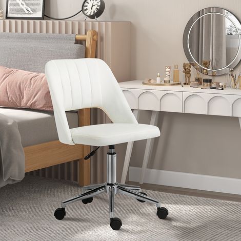 REDOM Chaise de bureau 60x49cm Ergonomique Assise rembourrée Polyester beige (1/5)