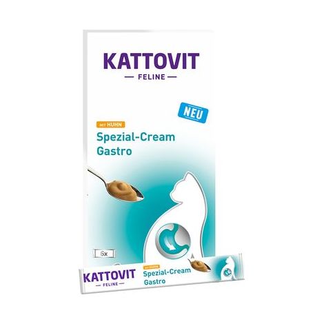 Crème digestive Kattovit Gastro au poulet - 6 x 15 g