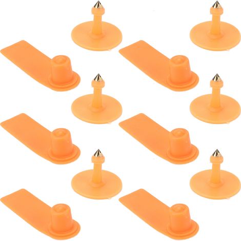 Kit de 100 étiquettes auriculaires en plastique pour animaux de ferme : moutons, chèvres, bovins, vaches et porcs (1/5)