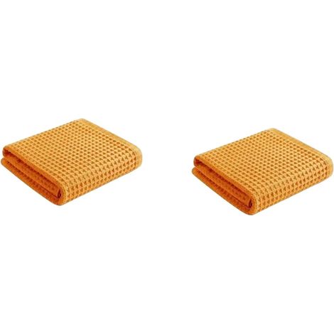 Reinigungstuch, kratzfreies Design, hochabsorbierendes Material, Gelb 2PCS (1/2)